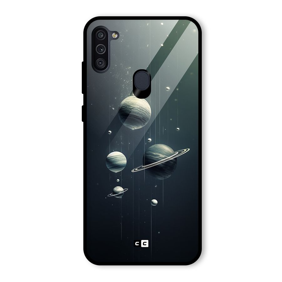 Hanging Planets Glass Back Case for Galaxy M11