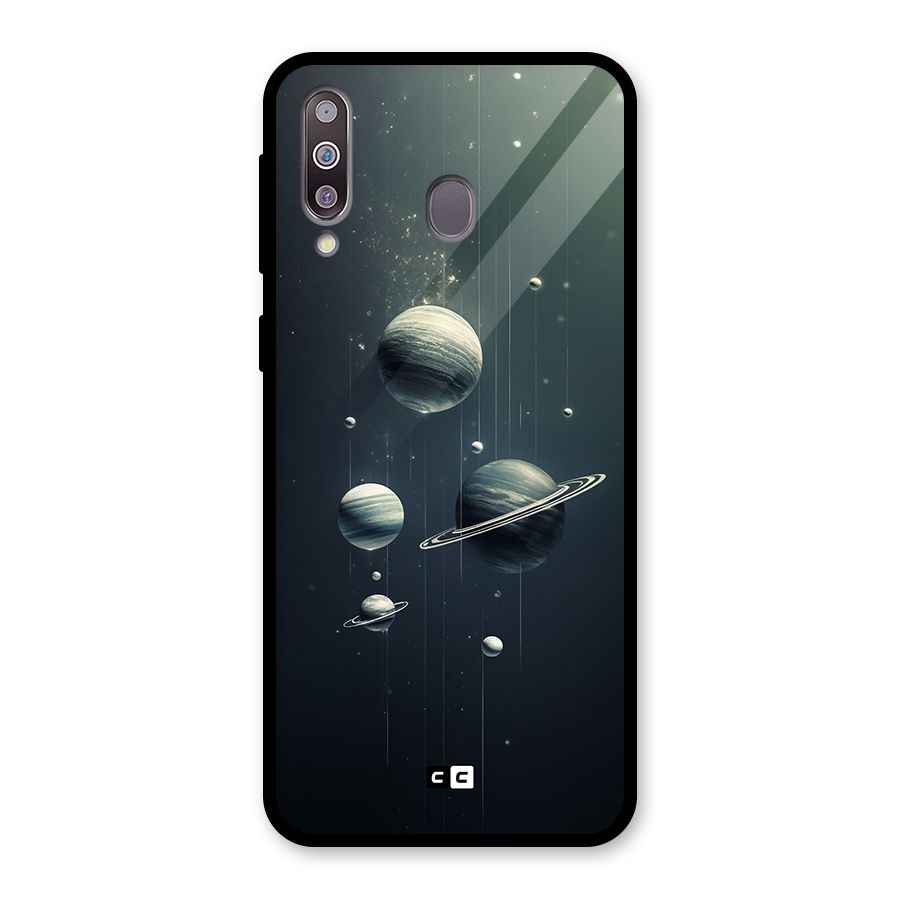 Hanging Planets Glass Back Case for Galaxy M30