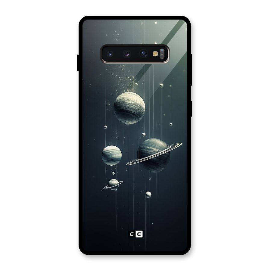 Hanging Planets Glass Back Case for Galaxy S10 Plus