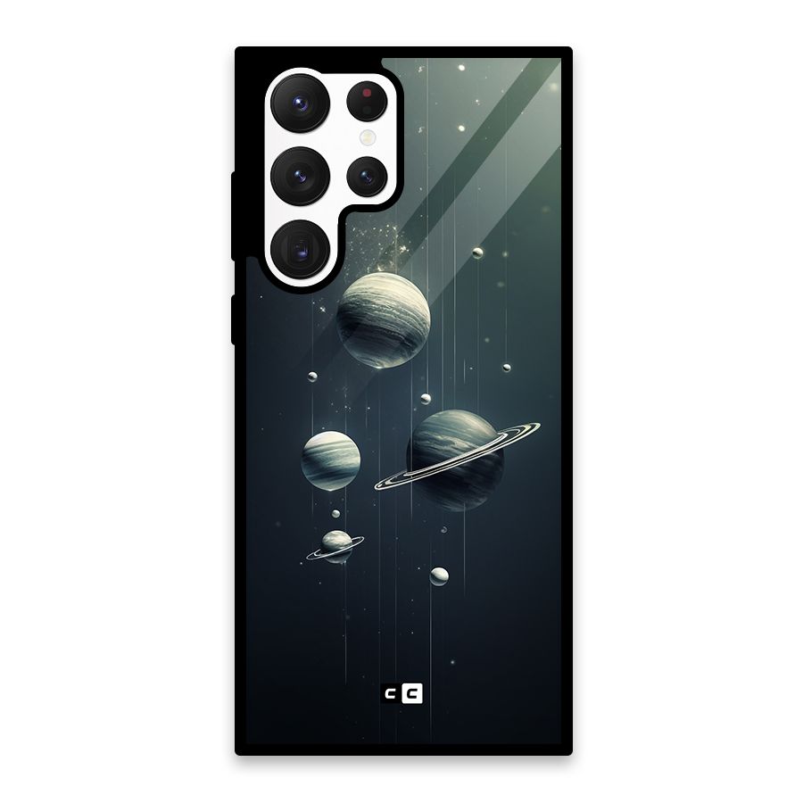 Hanging Planets Glass Back Case for Galaxy S22 Ultra 5G