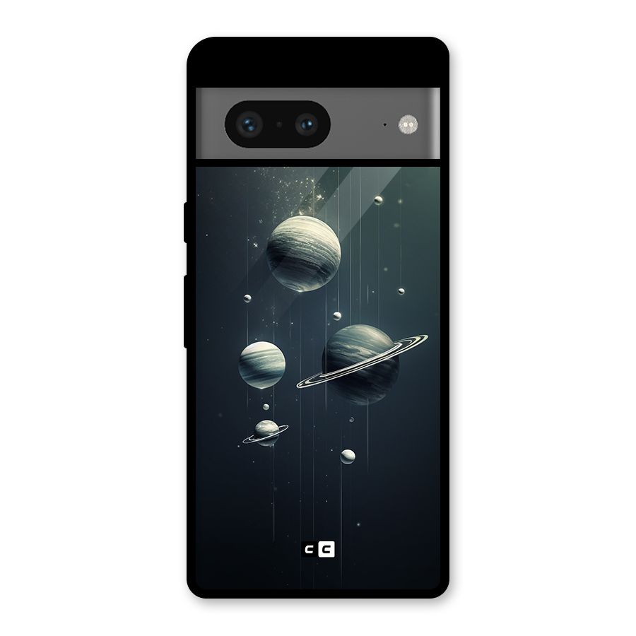 Hanging Planets Glass Back Case for Google Pixel 7