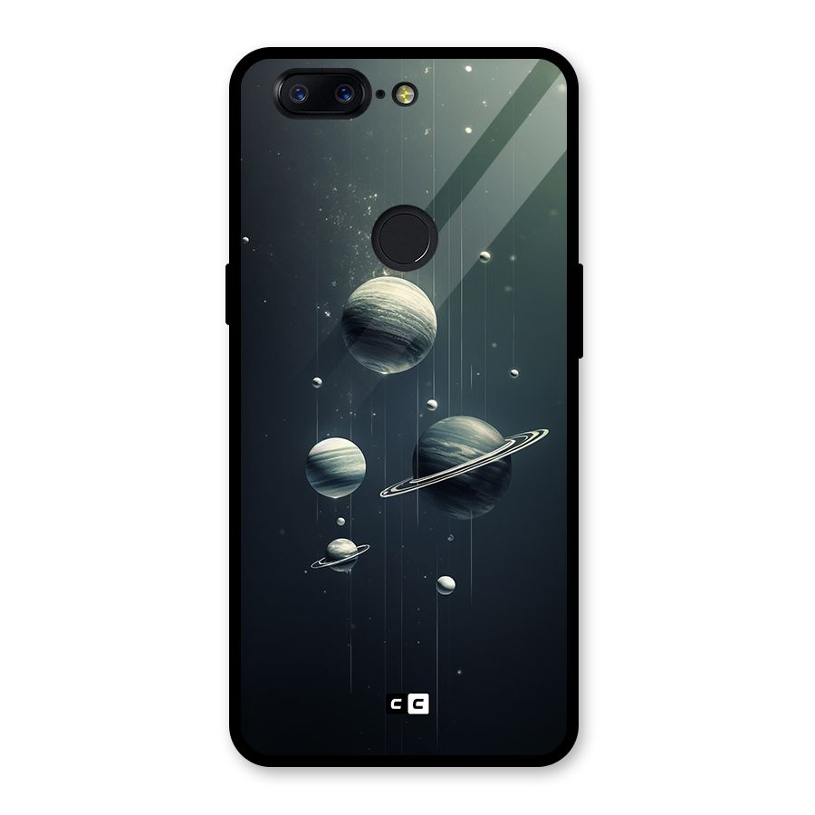 Hanging Planets Glass Back Case for OnePlus 5T