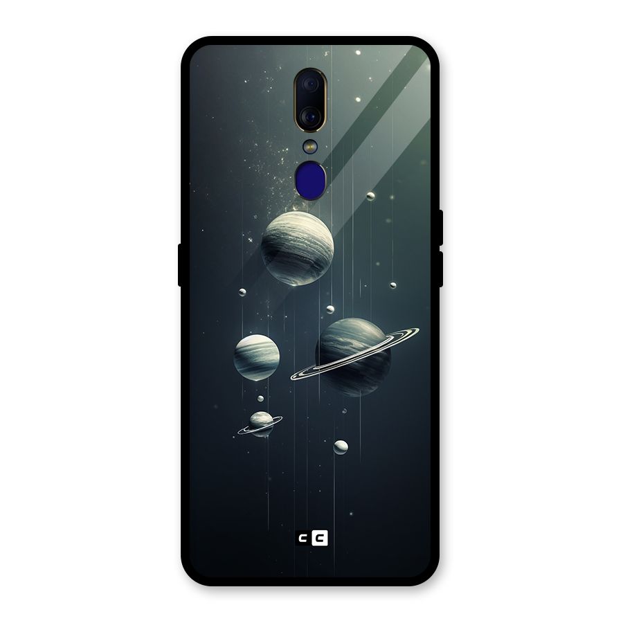 Hanging Planets Glass Back Case for Oppo F11