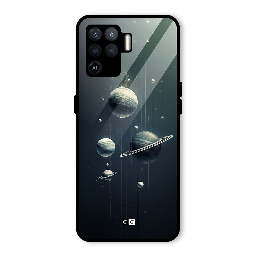 Hanging Planets Glass Back Case for Oppo F19 Pro