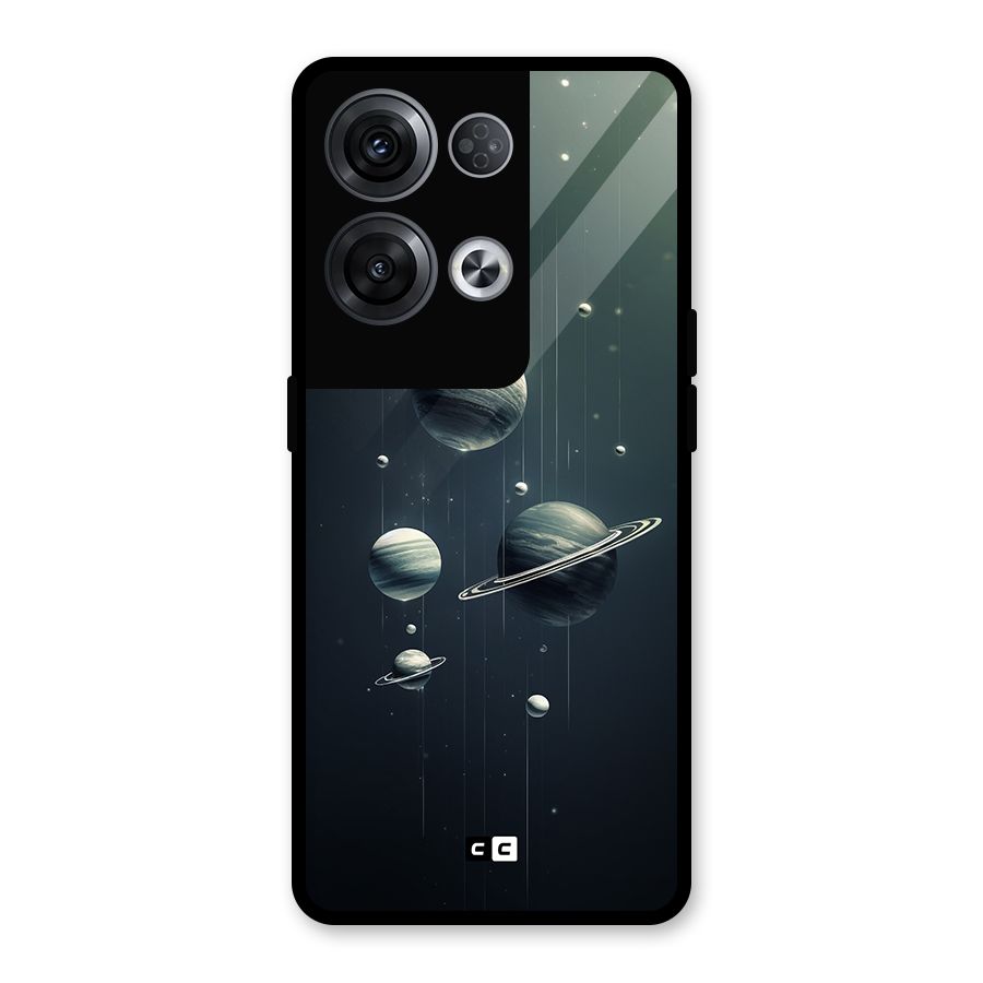Hanging Planets Glass Back Case for Oppo Reno8 Pro 5G