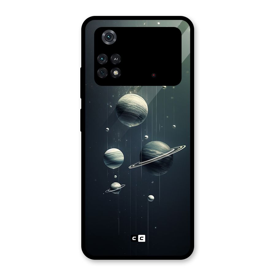 Hanging Planets Glass Back Case for Poco M4 Pro 4G