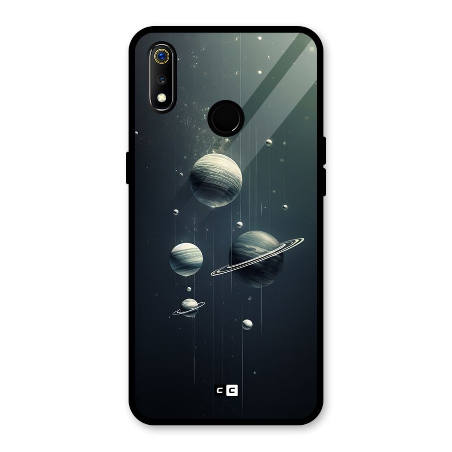 Hanging Planets Glass Back Case for Realme 3i