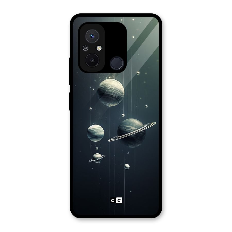 Hanging Planets Glass Back Case for Redmi 12C