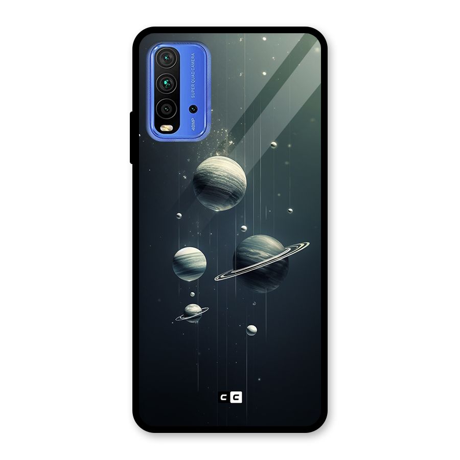 Hanging Planets Glass Back Case for Redmi 9 Power