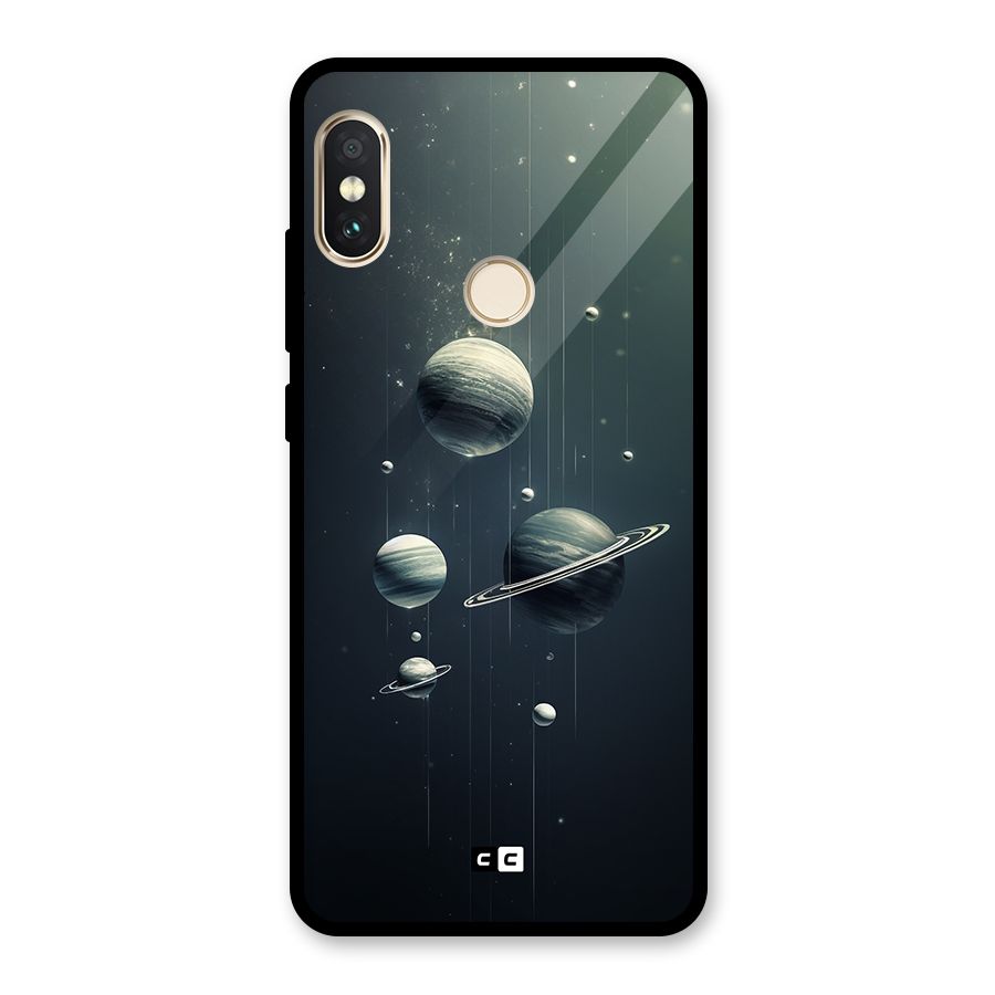 Hanging Planets Glass Back Case for Redmi Note 5 Pro