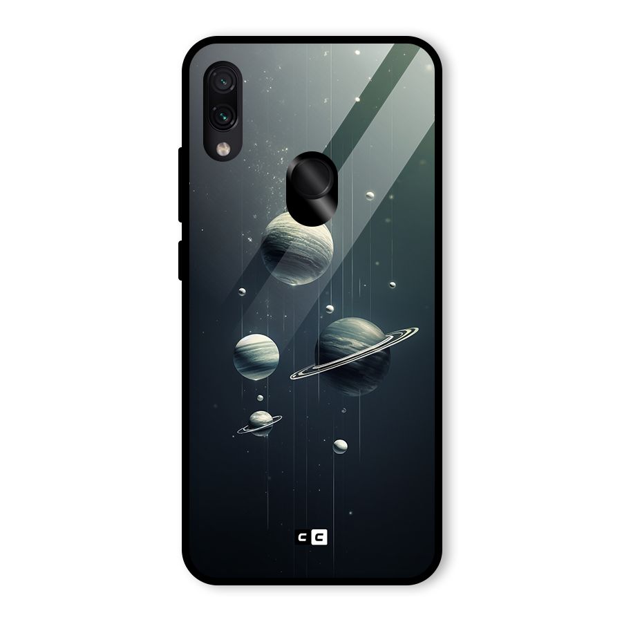 Hanging Planets Glass Back Case for Redmi Note 7 Pro