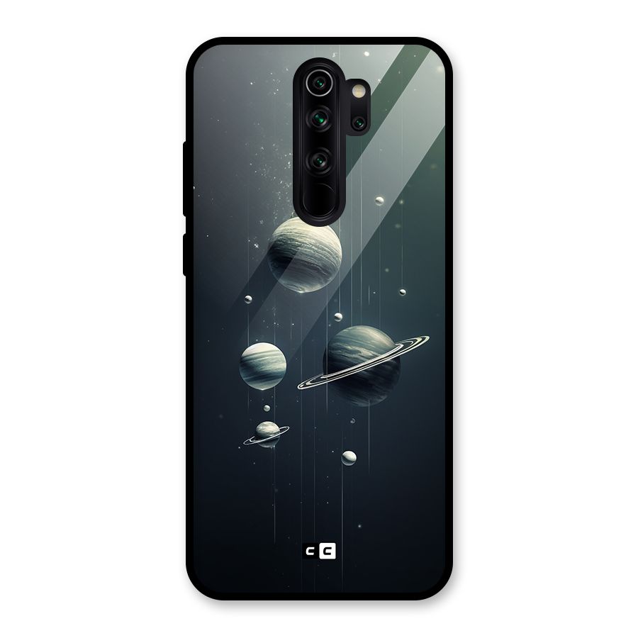 Hanging Planets Glass Back Case for Redmi Note 8 Pro