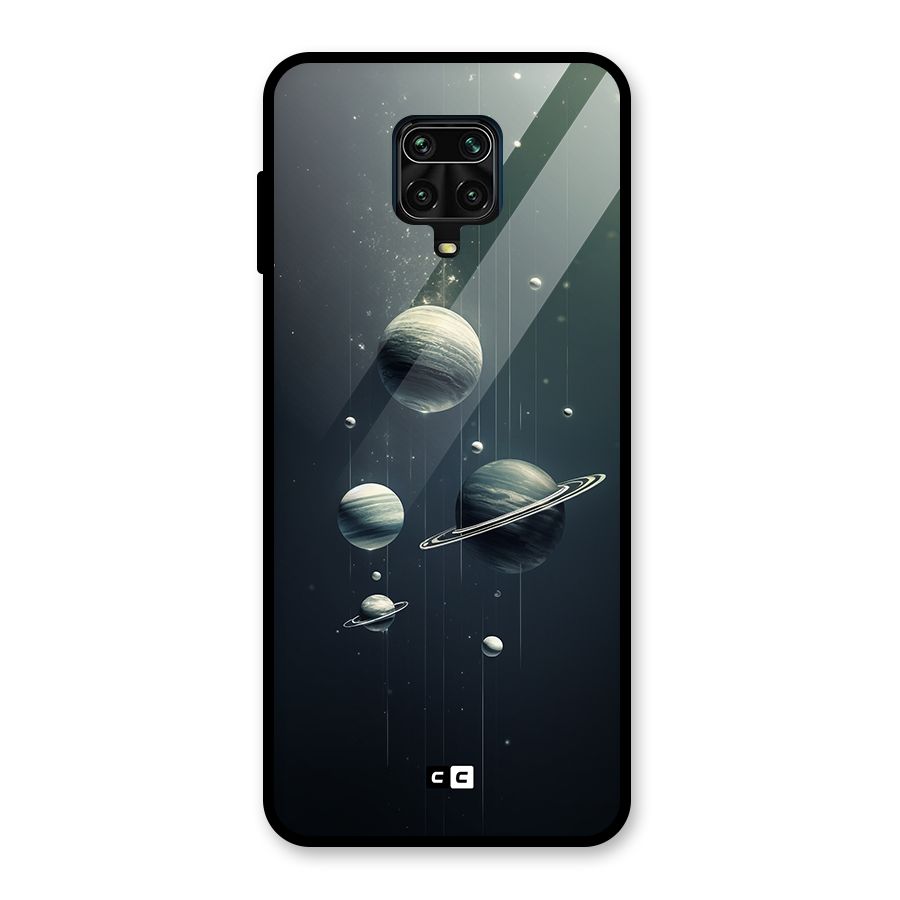 Hanging Planets Glass Back Case for Redmi Note 9 Pro