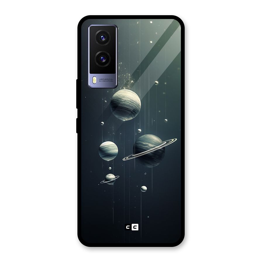 Hanging Planets Glass Back Case for Vivo V21e 5G