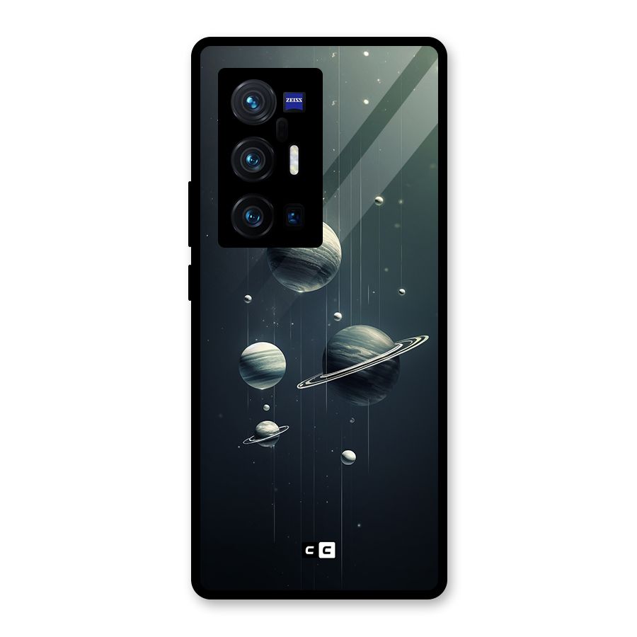 Hanging Planets Glass Back Case for Vivo X70 Pro Plus
