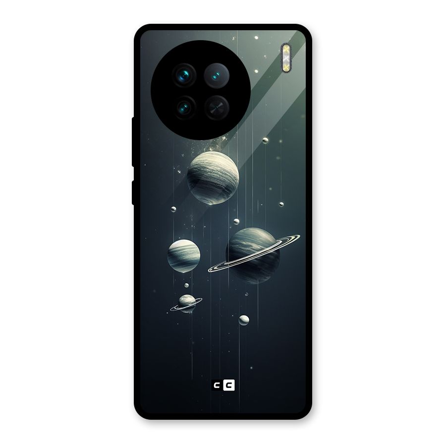 Hanging Planets Glass Back Case for Vivo X90