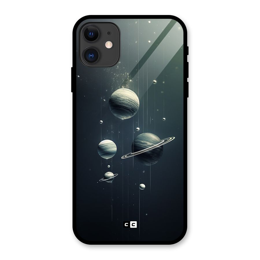 Hanging Planets Glass Back Case for iPhone 11