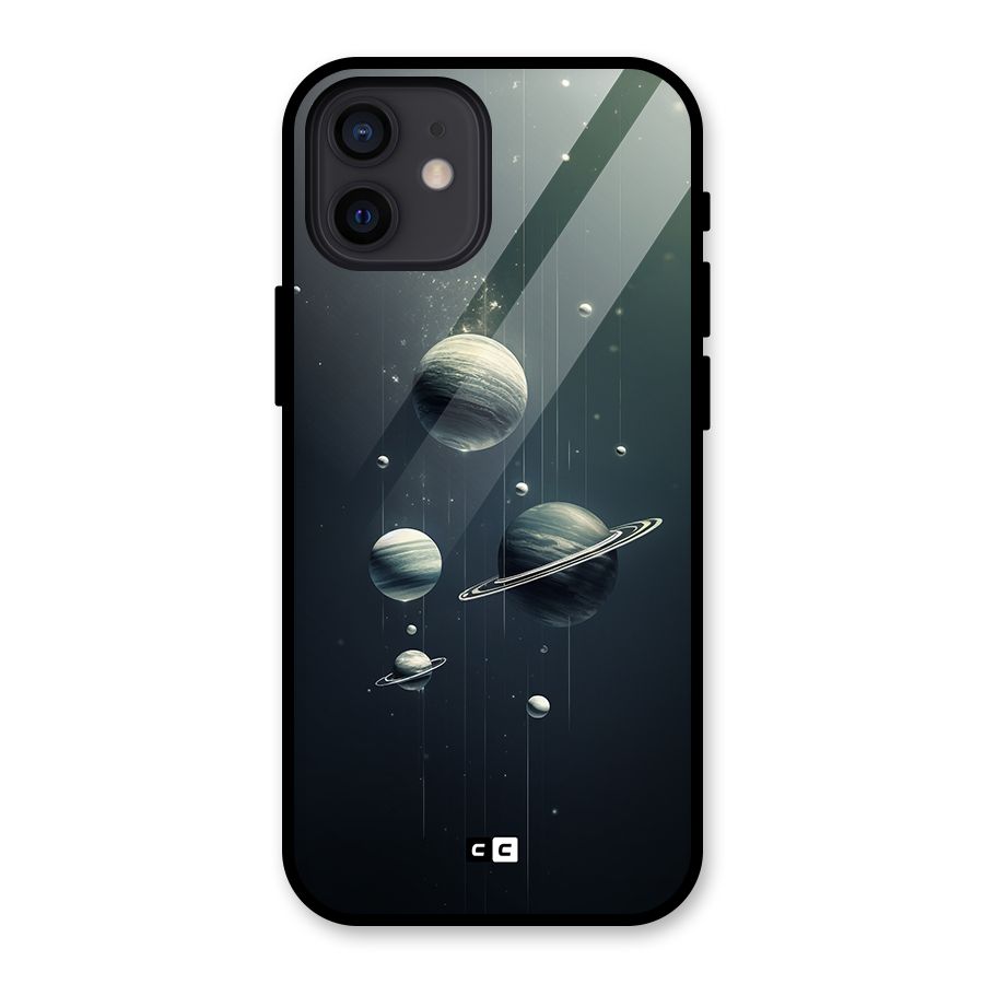 Hanging Planets Glass Back Case for iPhone 12