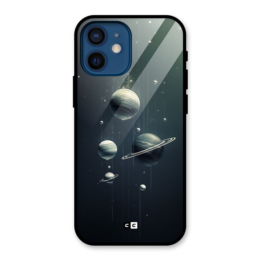 Hanging Planets Glass Back Case for iPhone 12 Mini