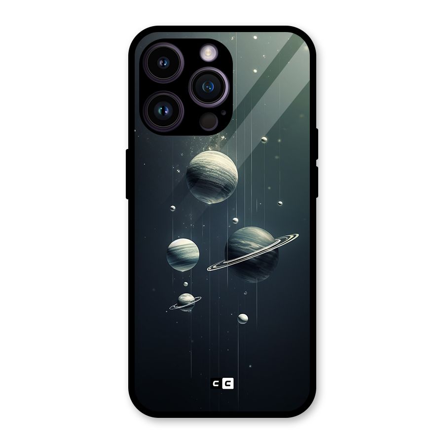 Hanging Planets Glass Back Case for iPhone 14 Pro Max