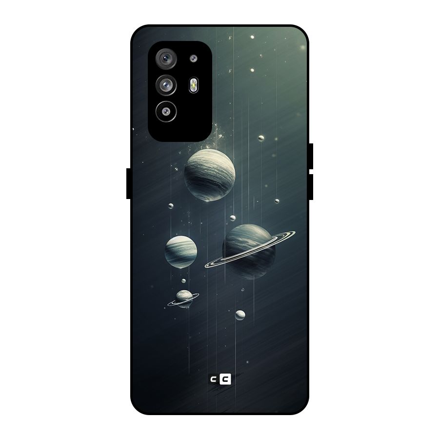 Hanging Planets Metal Back Case for Oppo F19 Pro Plus 5G
