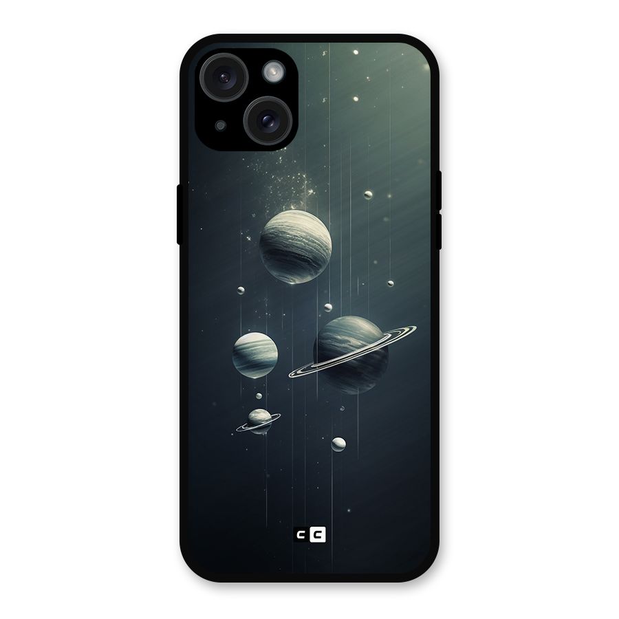 Hanging Planets Metal Back Case for iPhone 15 Plus