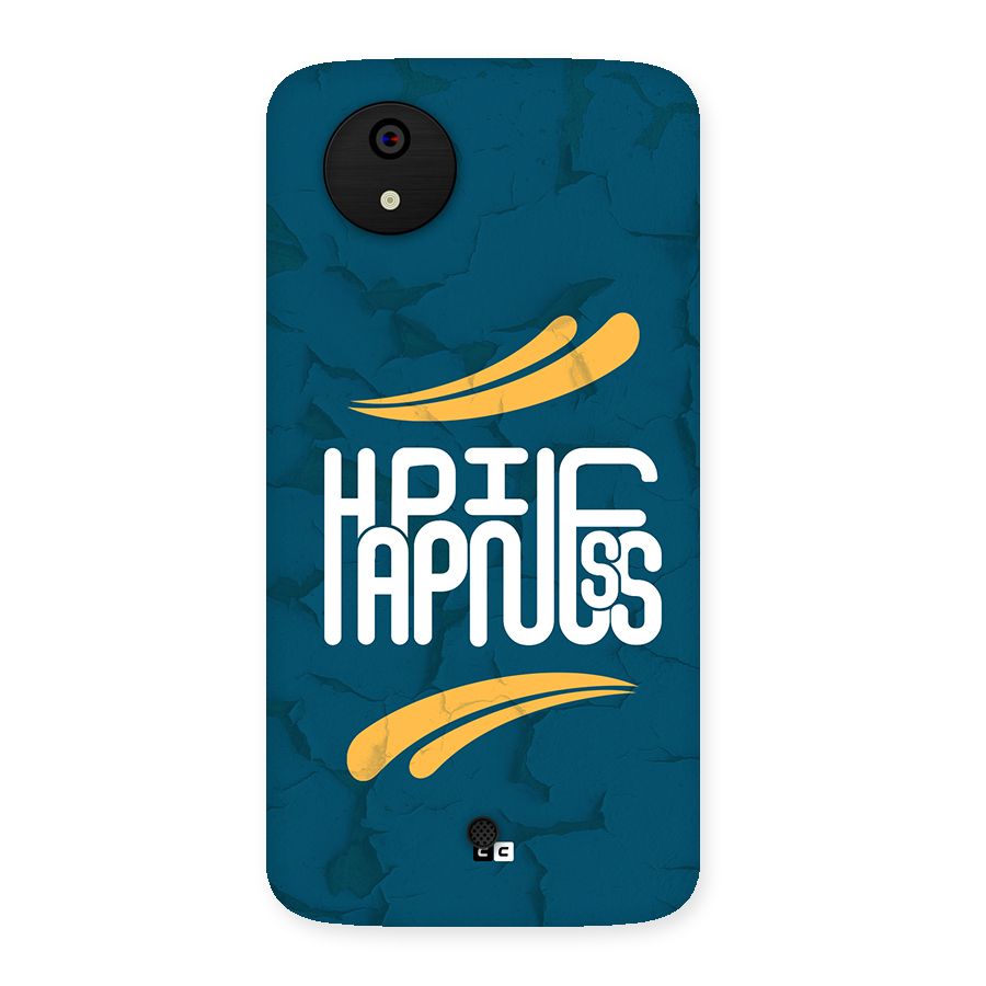 Happpiness Typography Back Case for Canvas A1  AQ4501