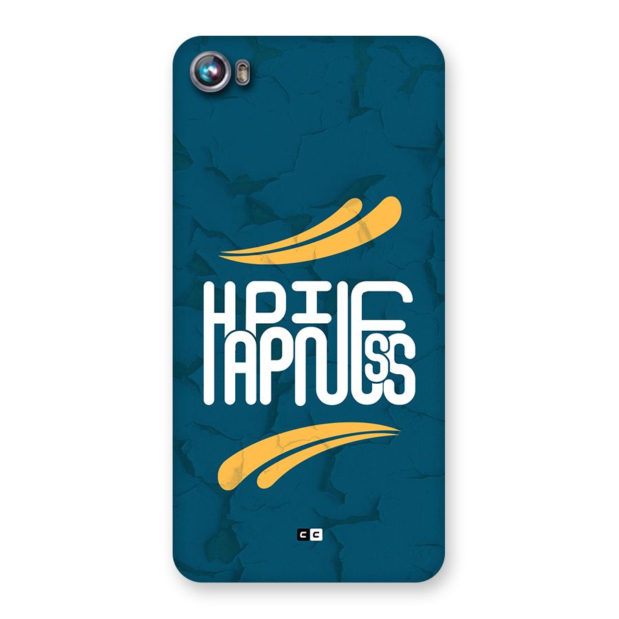Happpiness Typography Back Case for Canvas Fire 4 (A107)