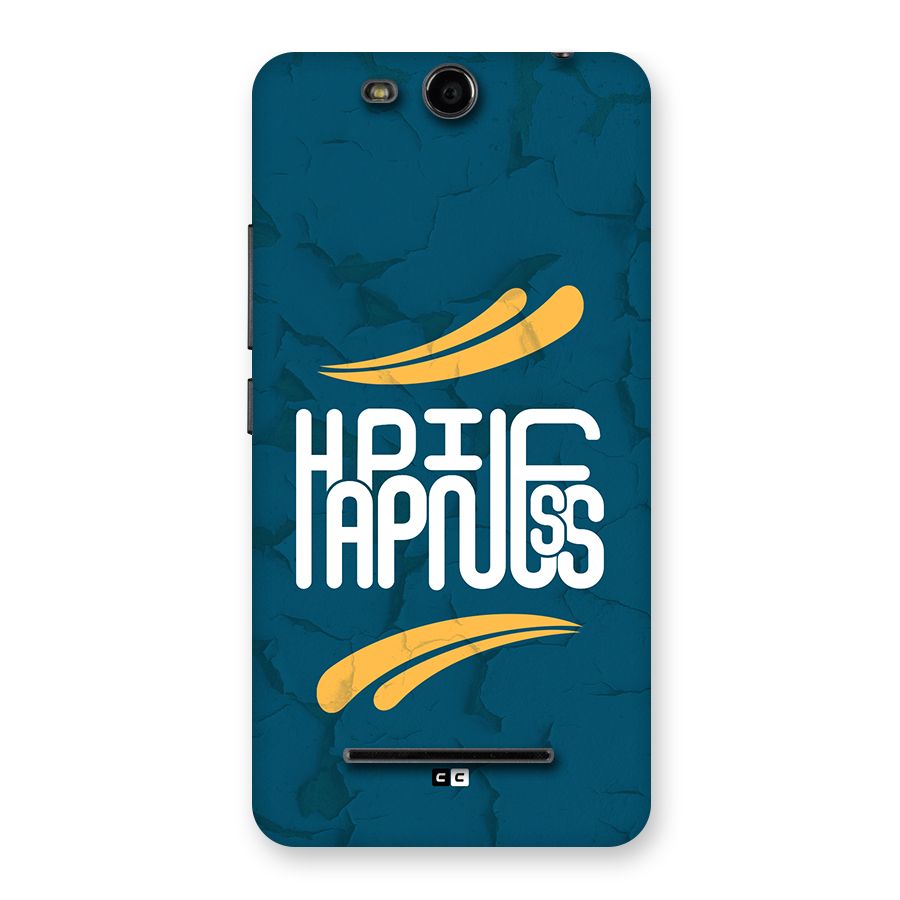 Happpiness Typography Back Case for Canvas Juice 3 Q392