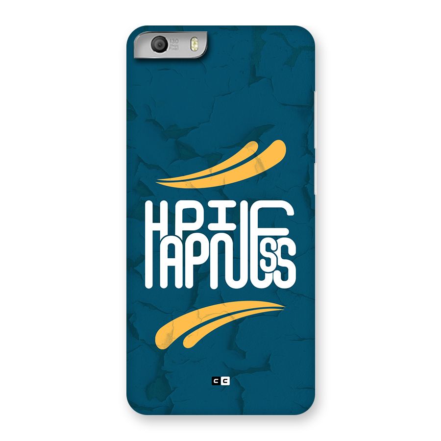 Happpiness Typography Back Case for Canvas Knight 2