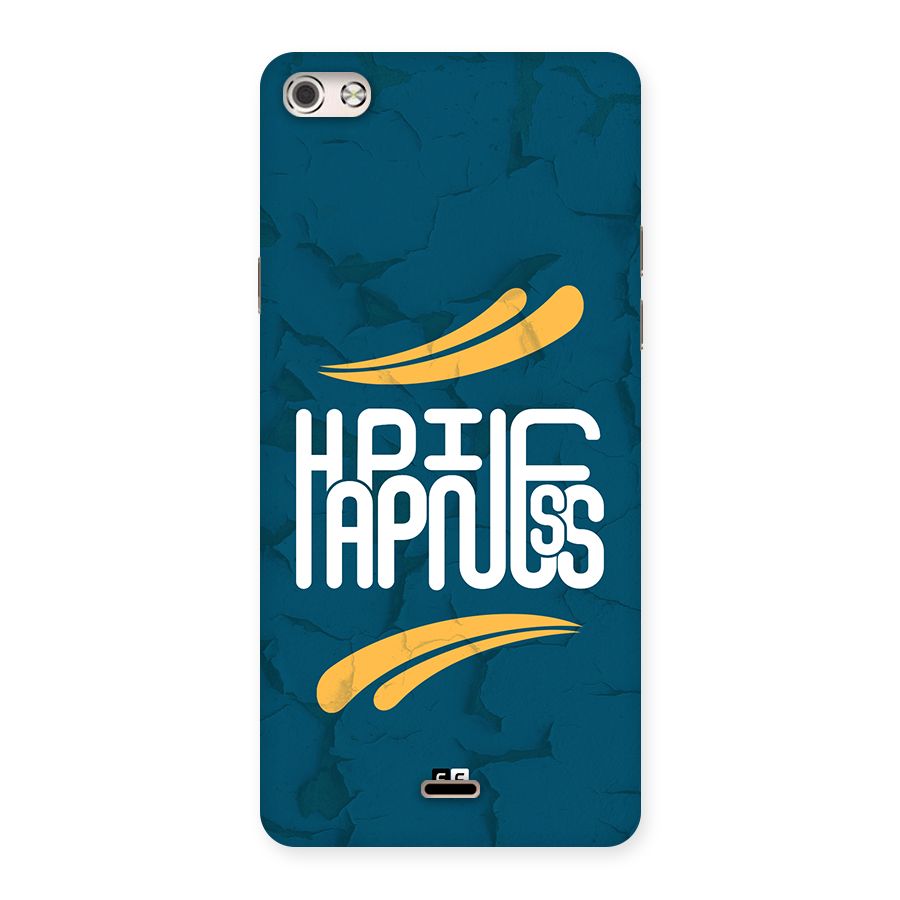Happpiness Typography Back Case for Canvas Silver 5