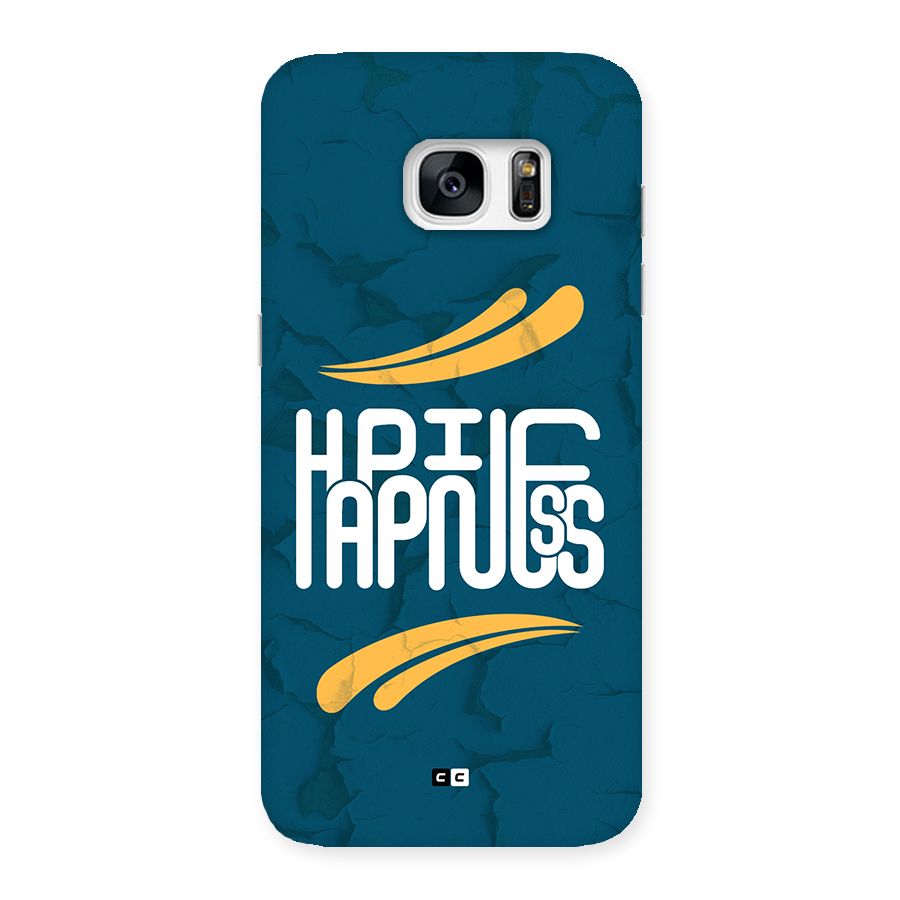 Happpiness Typography Back Case for Galaxy S7 Edge