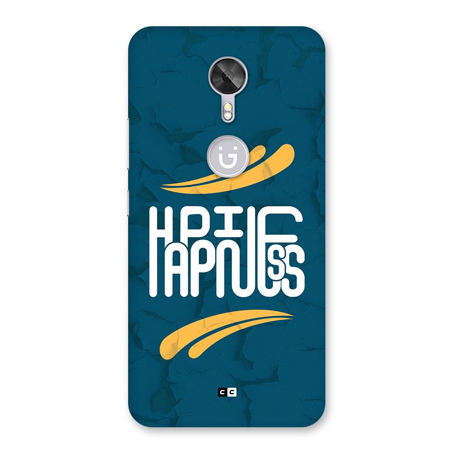 Happpiness Typography Back Case for Gionee A1
