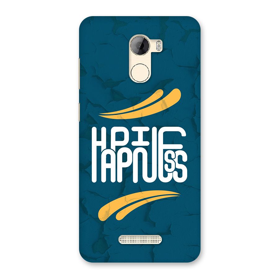 Happpiness Typography Back Case for Gionee A1 LIte