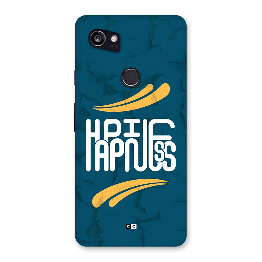 Happpiness Typography Back Case for Google Pixel 2 XL