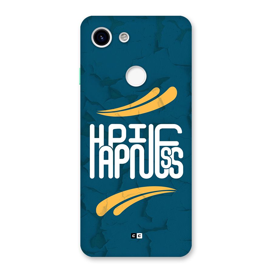 Happpiness Typography Back Case for Google Pixel 3