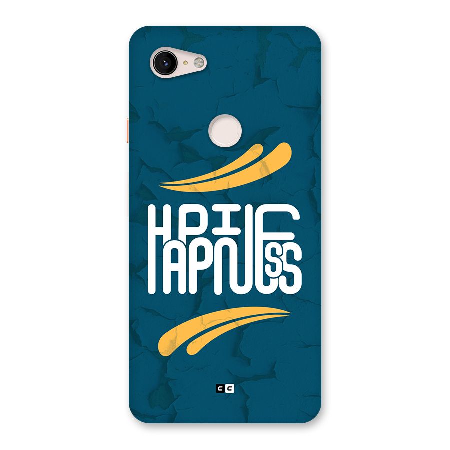 Happpiness Typography Back Case for Google Pixel 3 XL