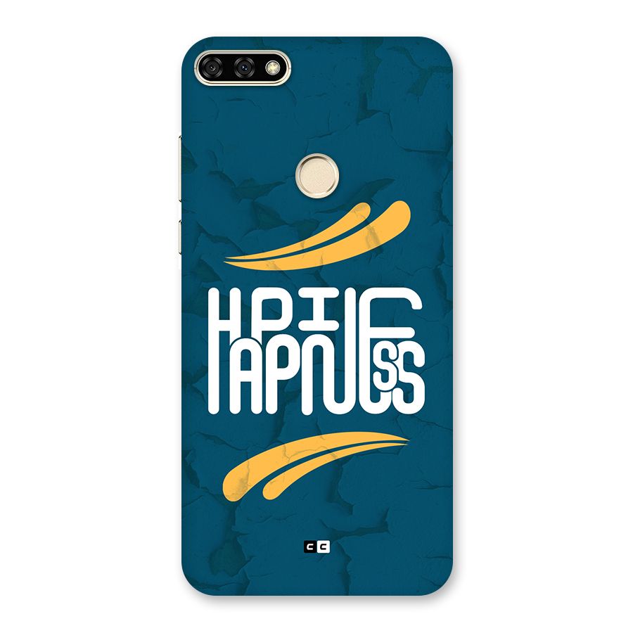 Happpiness Typography Back Case for Honor 7A