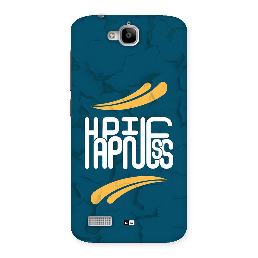 Happpiness Typography Back Case for Honor Holly