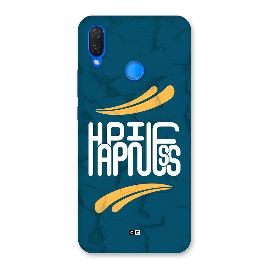 Happpiness Typography Back Case for Huawei P Smart Plus