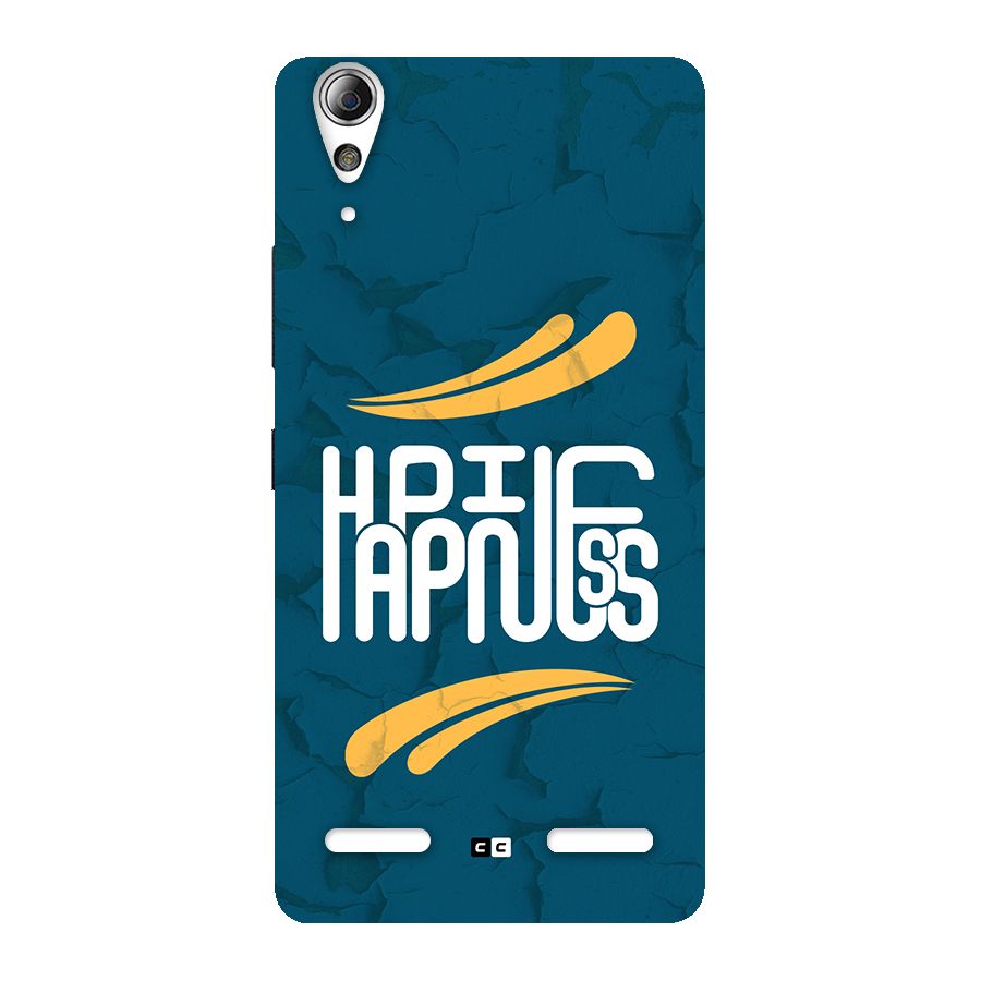 Happpiness Typography Back Case for Lenovo A6000 Plus