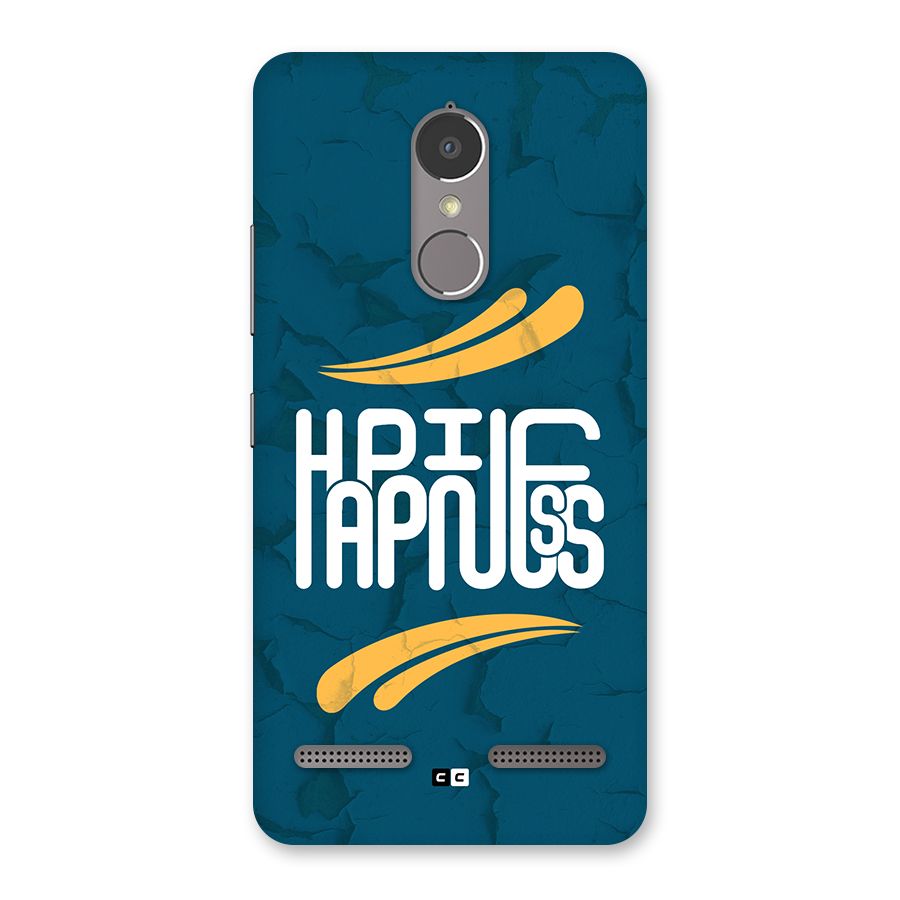 Happpiness Typography Back Case for Lenovo K6