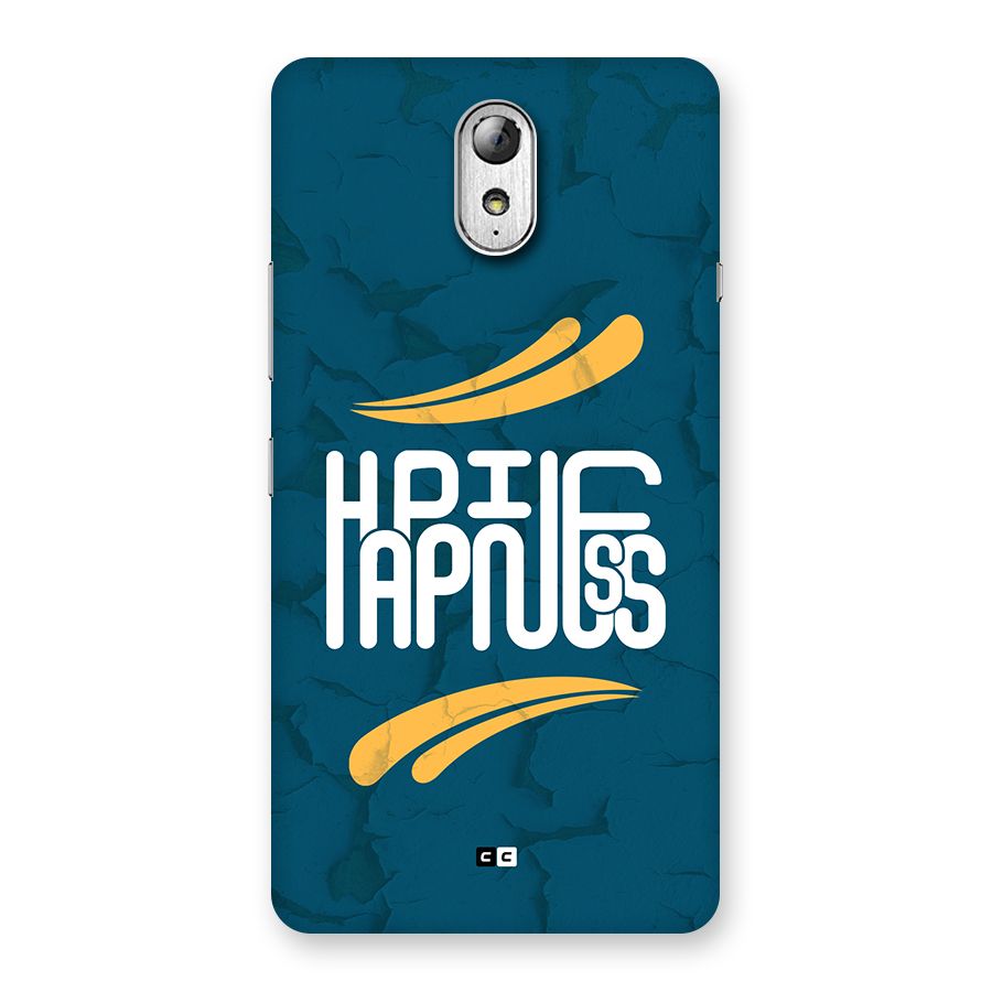 Happpiness Typography Back Case for Lenovo Vibe P1M
