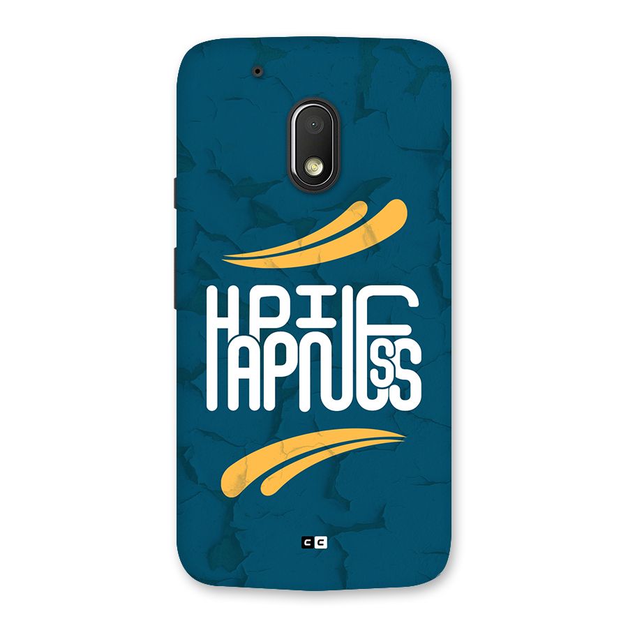 Happpiness Typography Back Case for Moto G4 Play