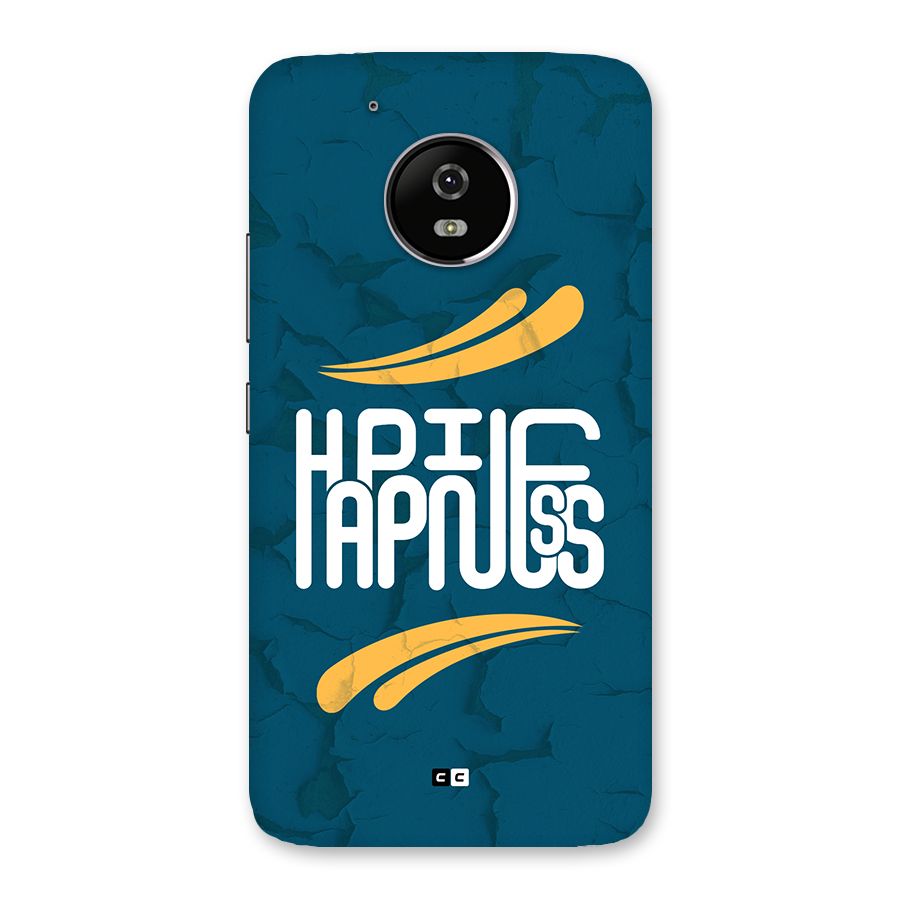 Happpiness Typography Back Case for Moto G5
