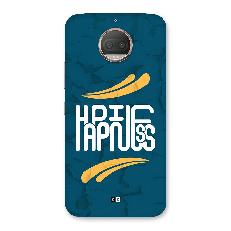 Happpiness Typography Back Case for Moto G5s Plus
