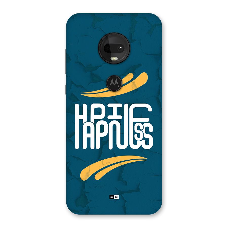 Happpiness Typography Back Case for Moto G7