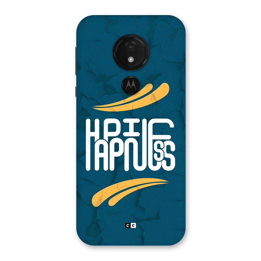 Happpiness Typography Back Case for Moto G7 Power