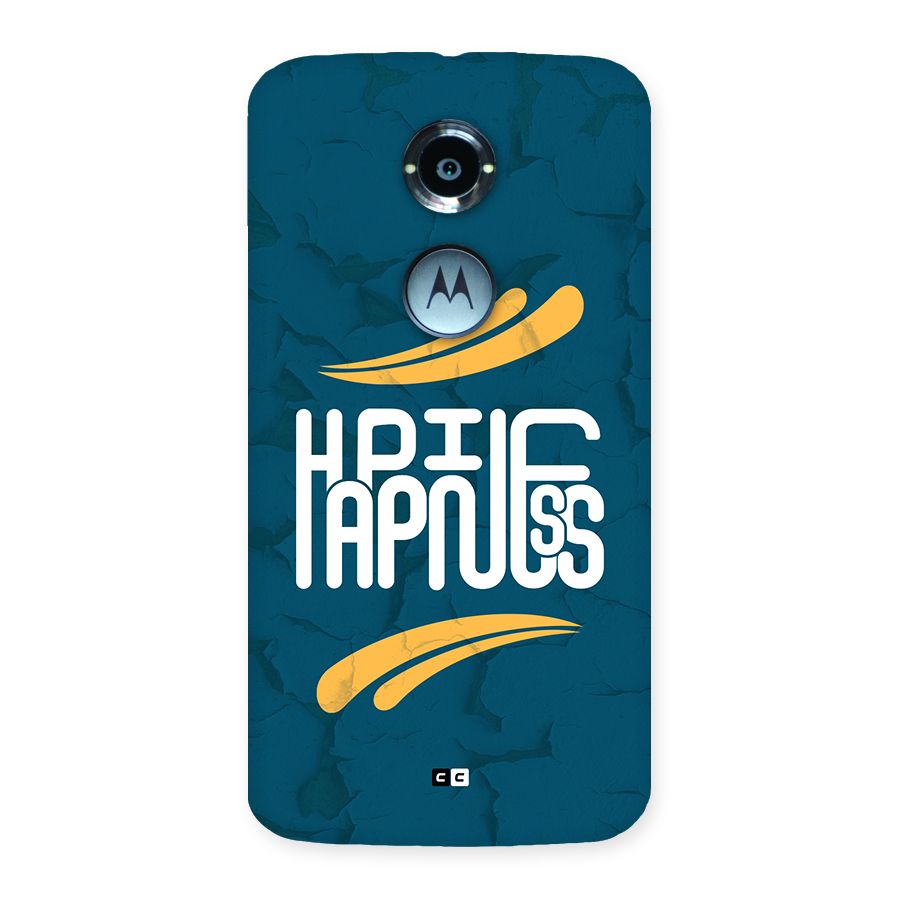Happpiness Typography Back Case for Moto X2
