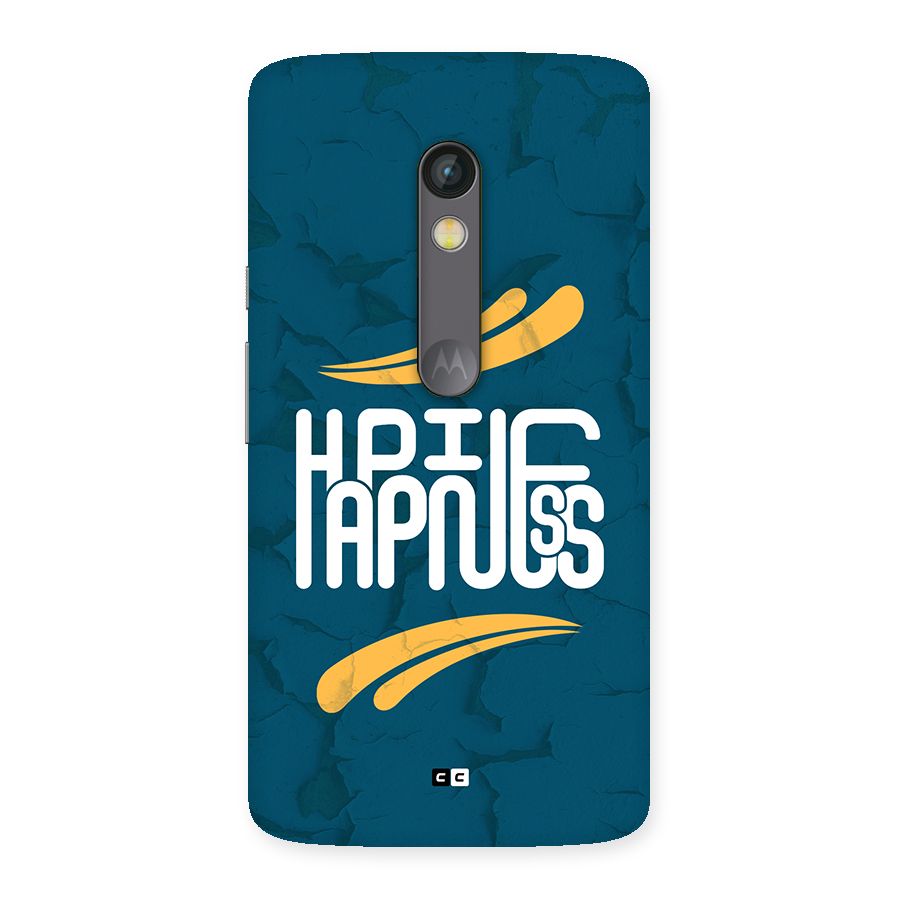 Happpiness Typography Back Case for Moto X Play